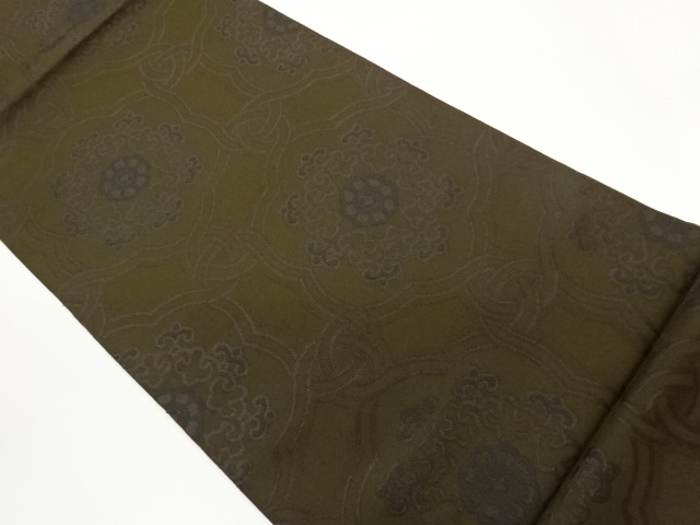 JAPANESE FUKURO OBI / WOVEN FLOWER CREST